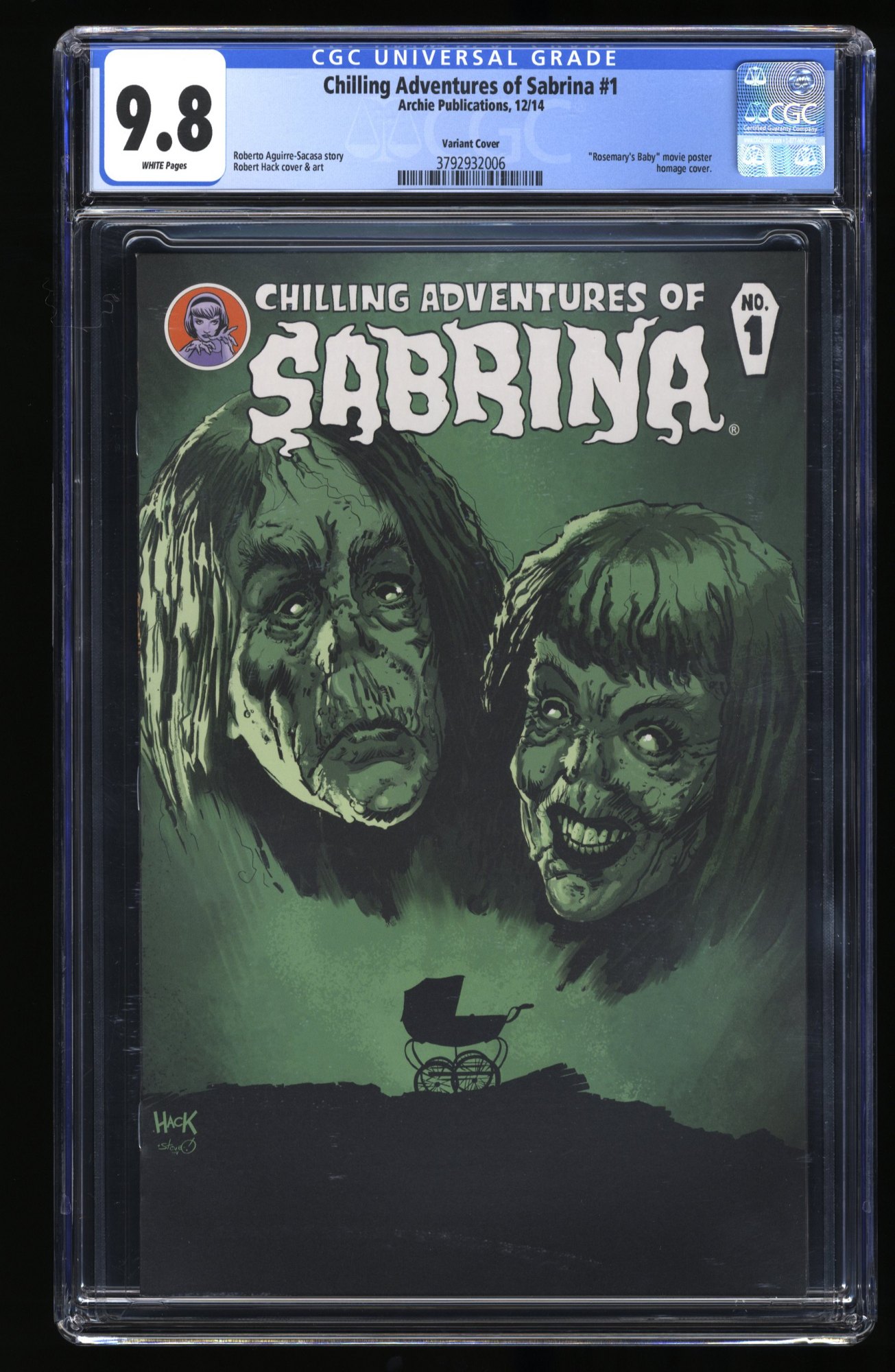 Image: Chilling Adventures of Sabrina #1 CGC NM/M 9.8 Hack Variant Rosemary's Baby