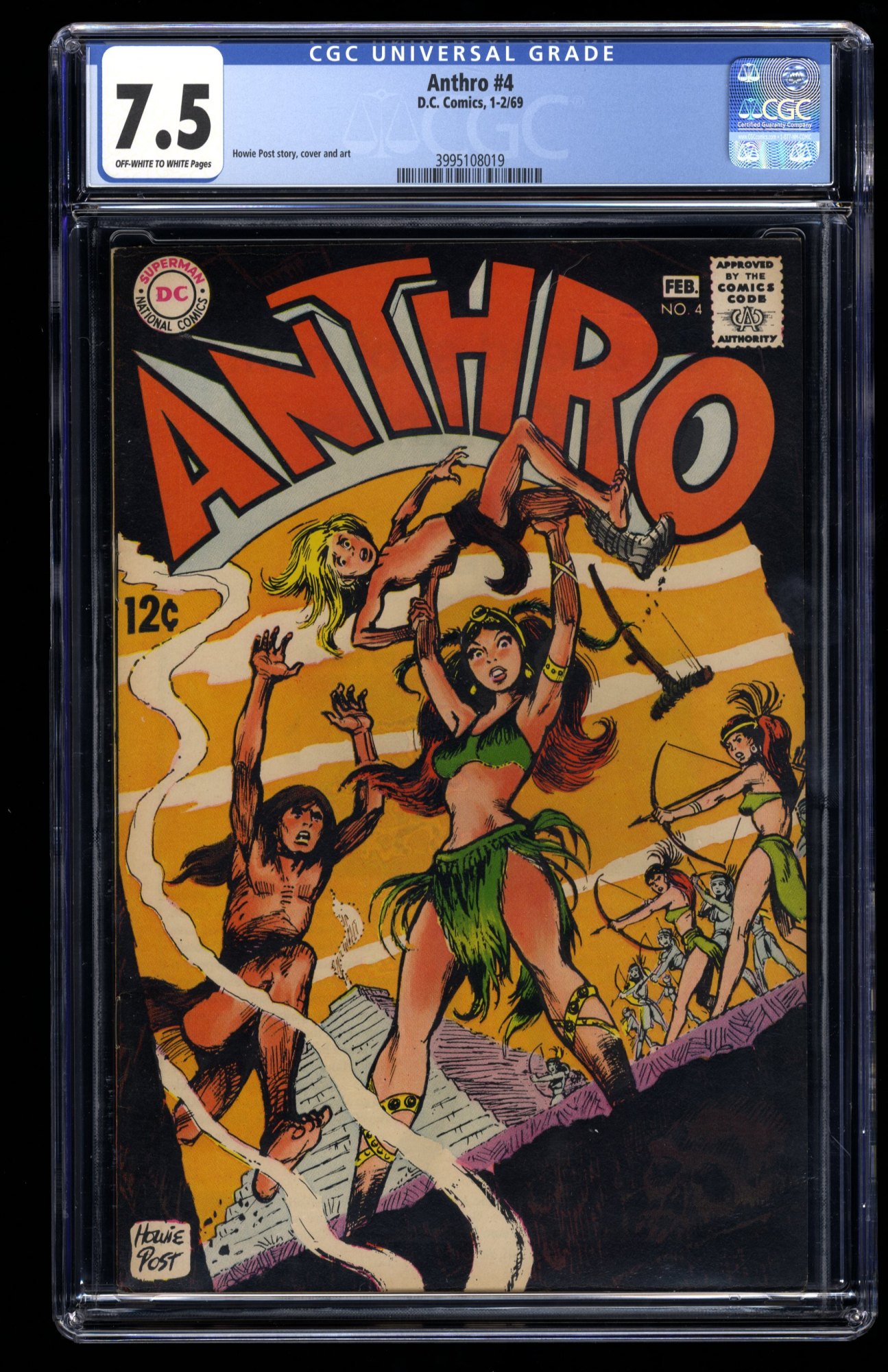 Image: Anthro #4 CGC VF- 7.5 Off White to White Superboy Ad with Neal Adams Art!