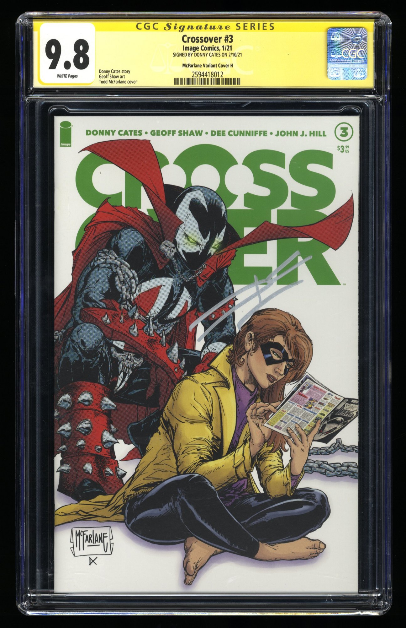 Image: Crossover #3 CGC NM/M 9.8 SS Signed Donny Cates McFarlane Cover H Variant
