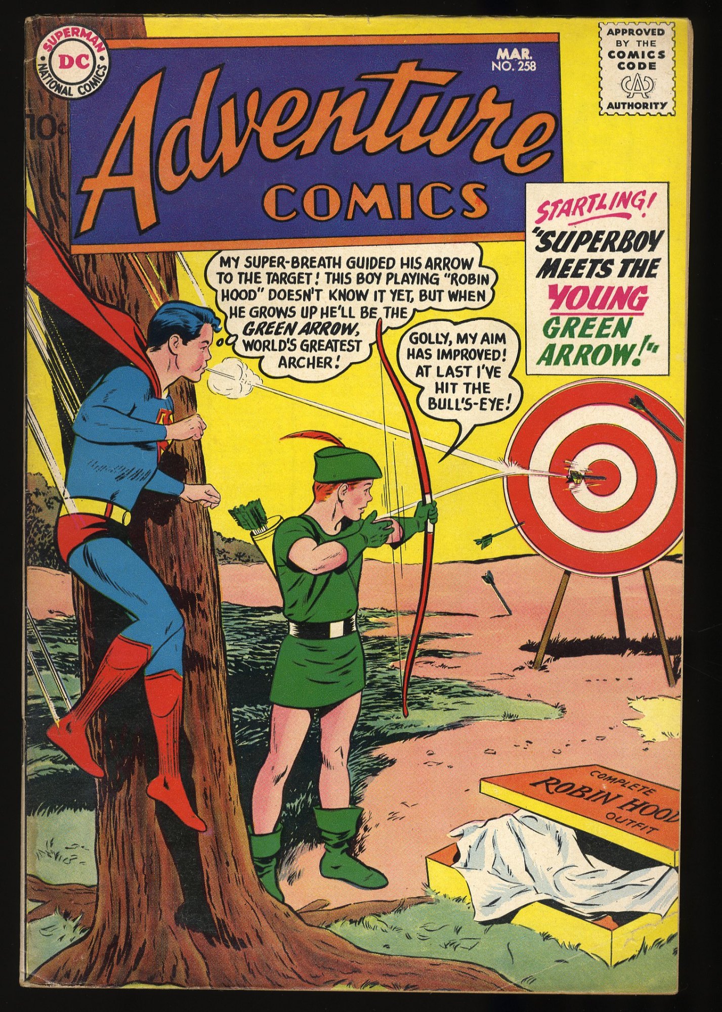 Image: Adventure Comics #258 VG+ 4.5 Superboy meets Green Arrow!