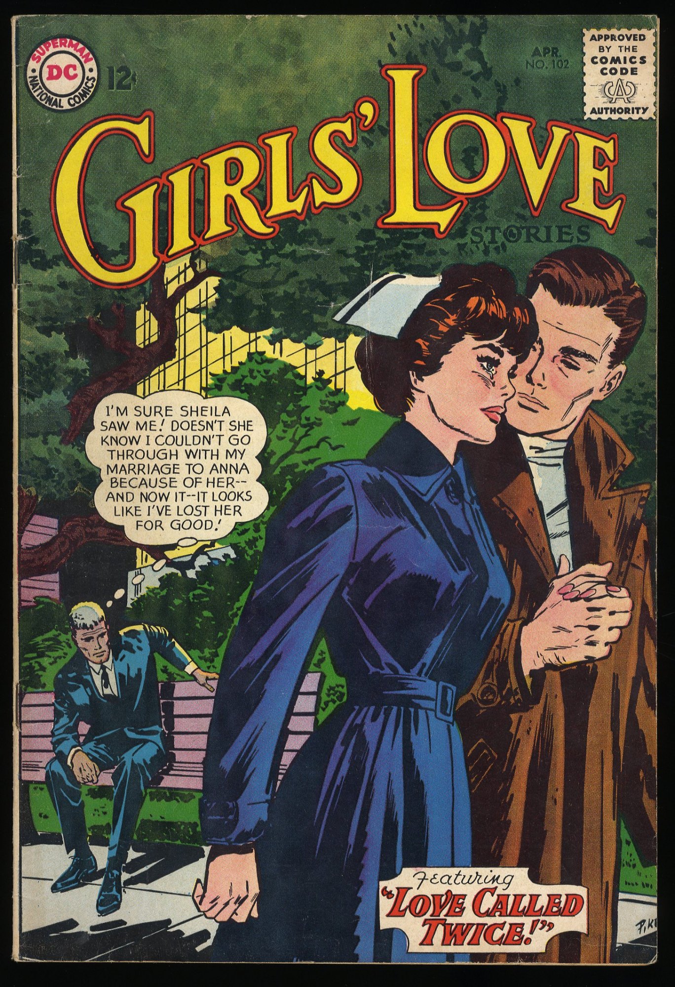Image: Girls' Love Stories #102 FN 6.0 Love Calls Twice! Jay Scott Pike Cover!