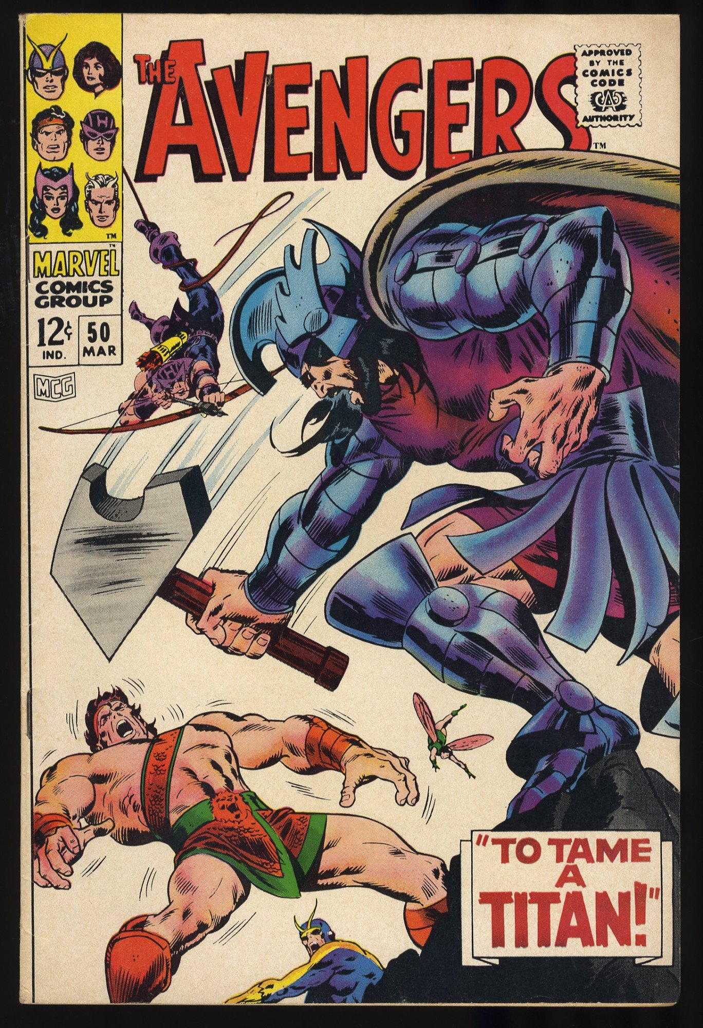 Image: Avengers #50 VF- 7.5 Typhon, Zeus and Ares Appearance!