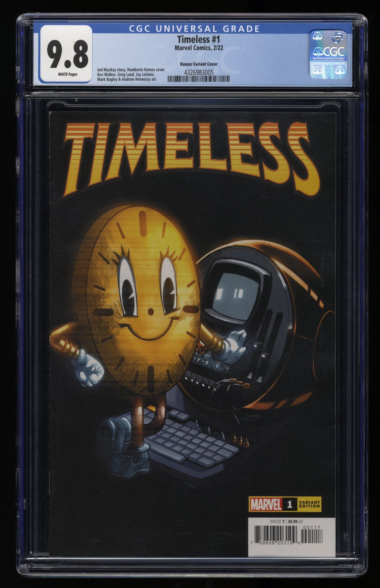 Image: Timeless (2022) #1 CGC NM/M 9.8 White Pages Romos Variant Cover