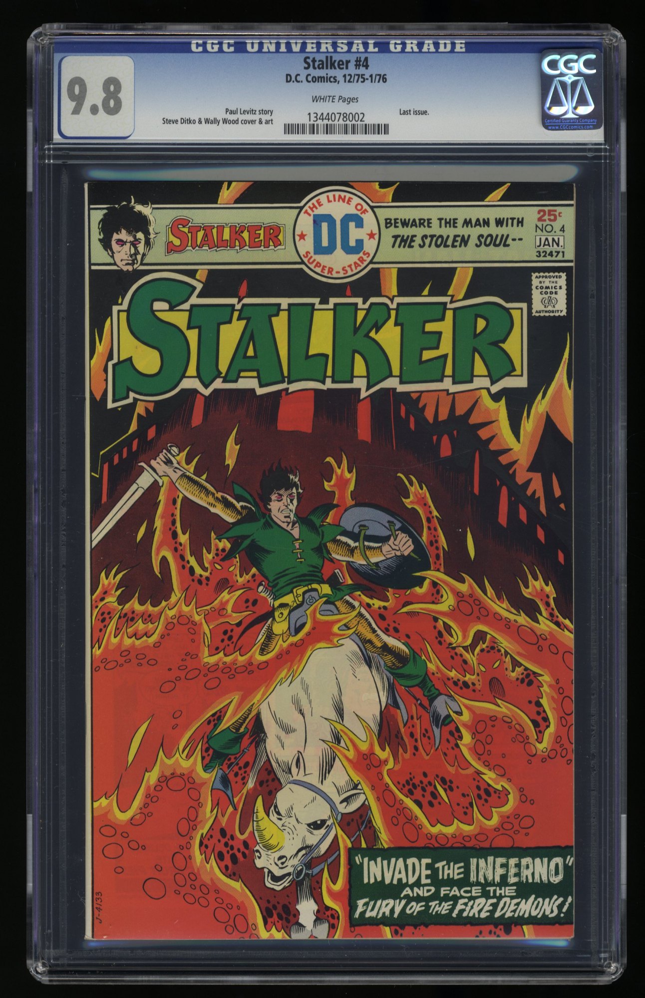 Image: Stalker #4 CGC NM/M 9.8 White Pages