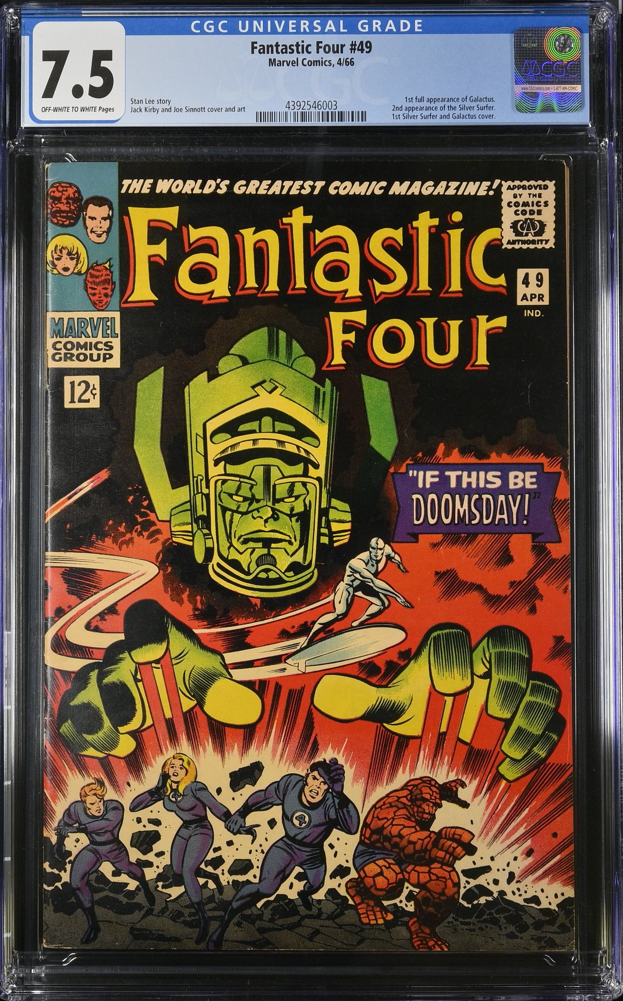 Image: Fantastic Four #49 CGC VF- 7.5 2nd Silver Surfer 1st Full Galactus!