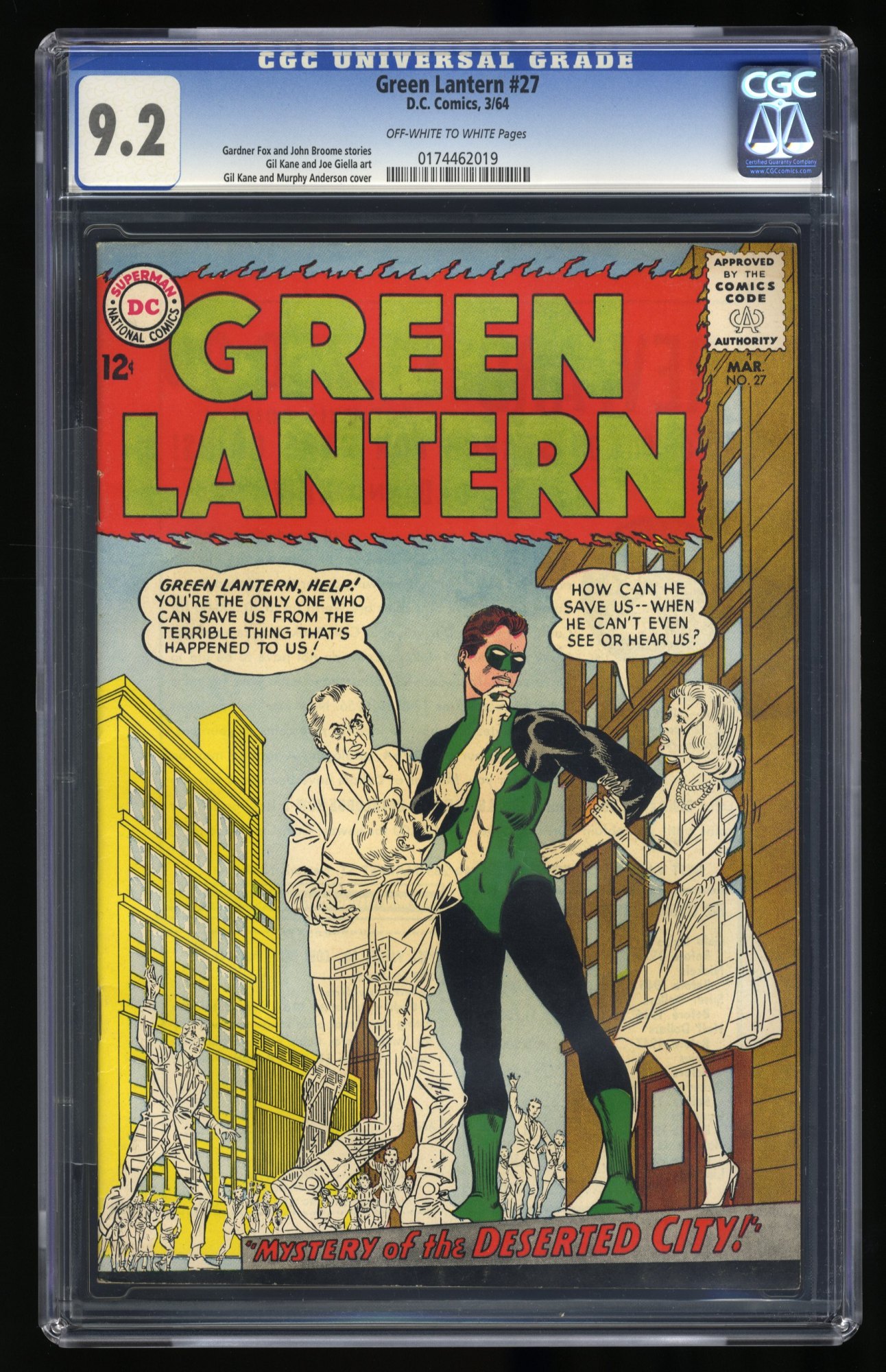Image: Green Lantern #27 CGC NM- 9.2 Off White to White