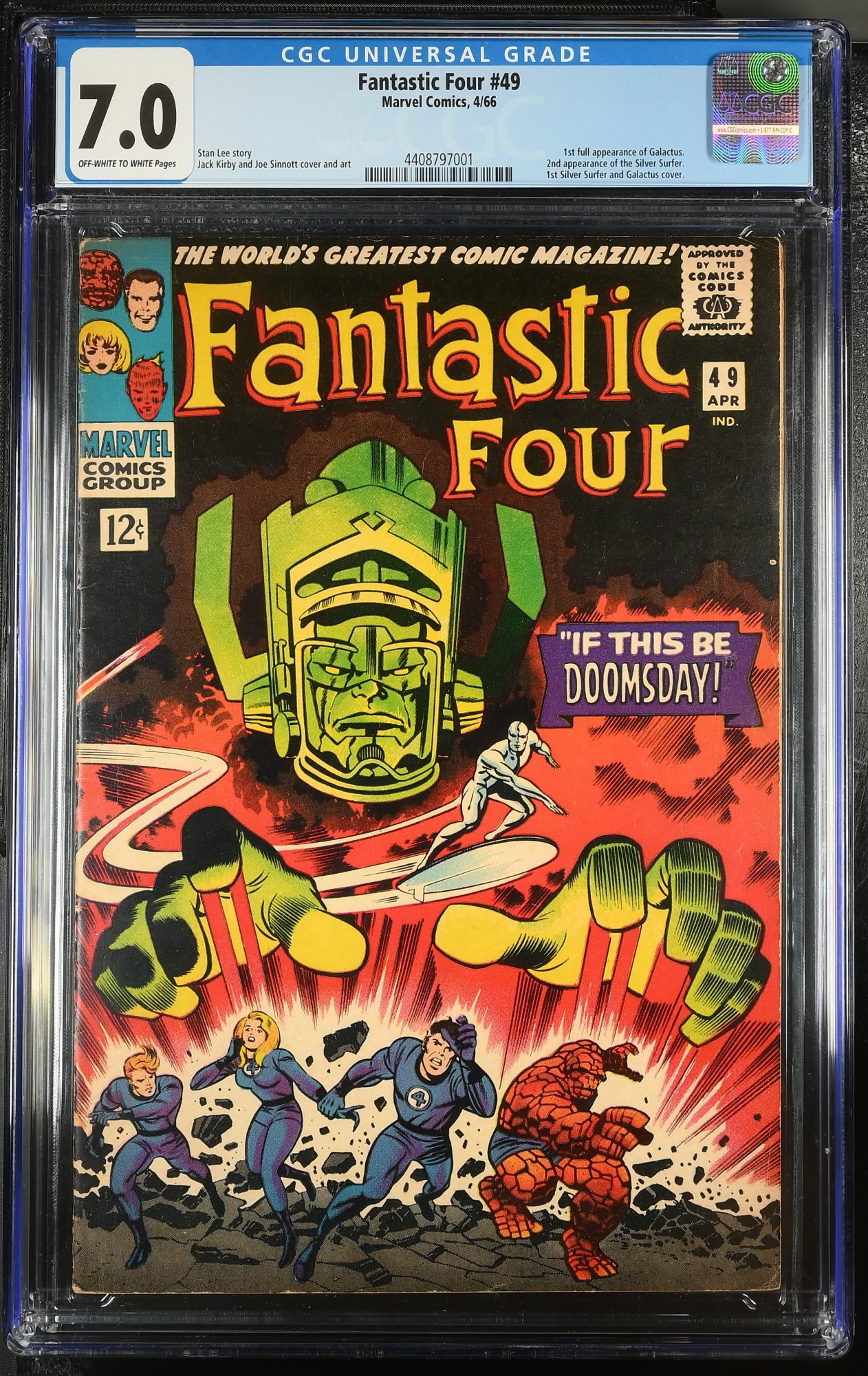 Image: Fantastic Four #49 CGC FN/VF 7.0 2nd Silver Surfer 1st Full Galactus!
