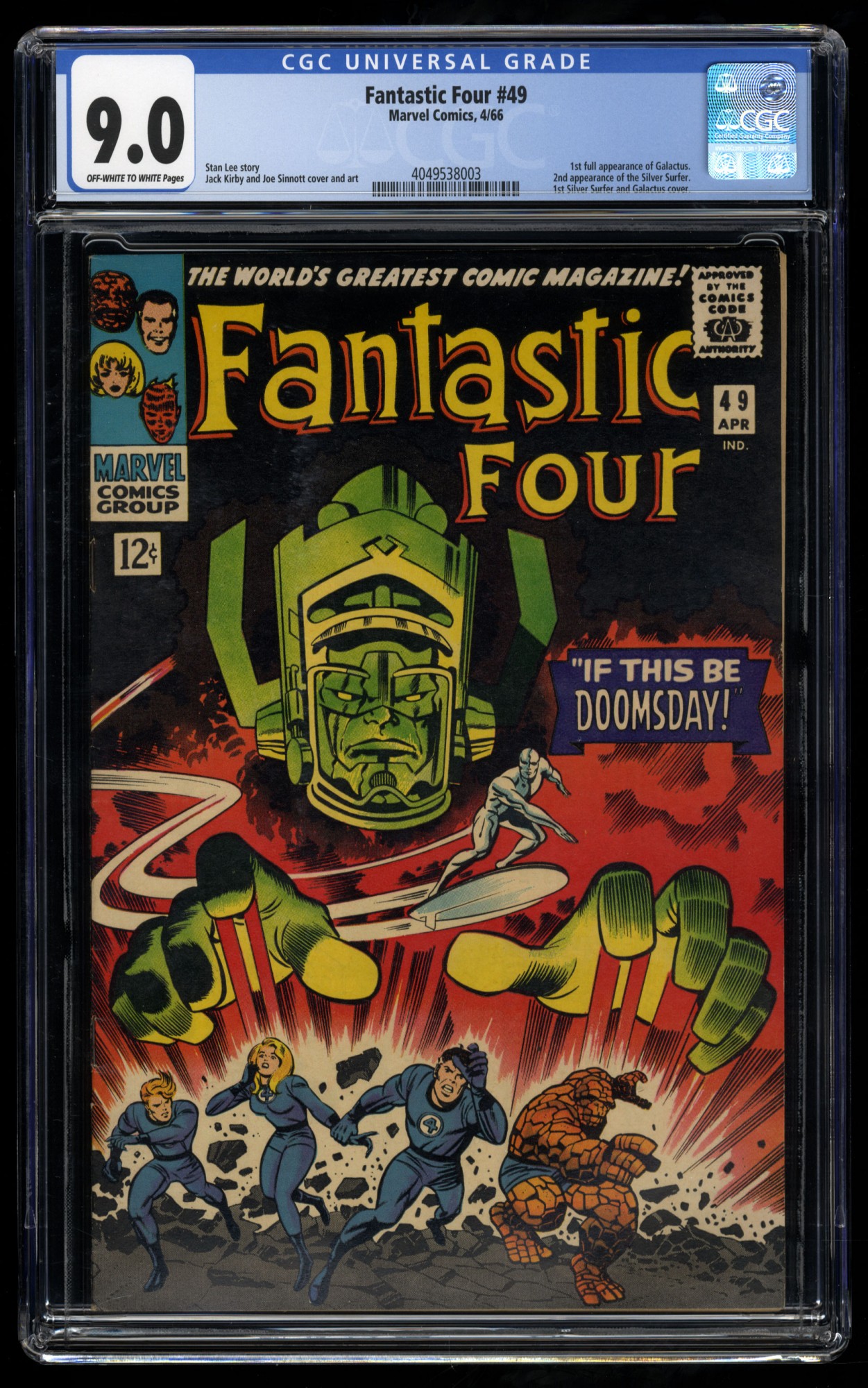 Fantastic Four #49 CGC VF/NM 9.0 2nd Silver Surfer 1st Full Galactus!