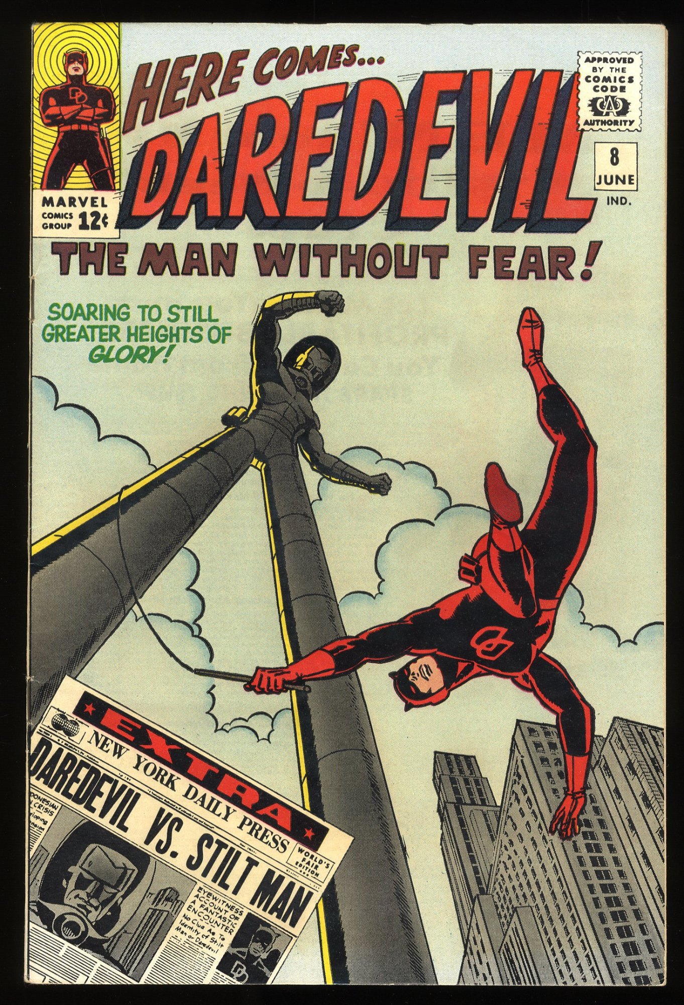 Daredevil #8 VF- 7.5 1st Appearance of Stilt-Man!