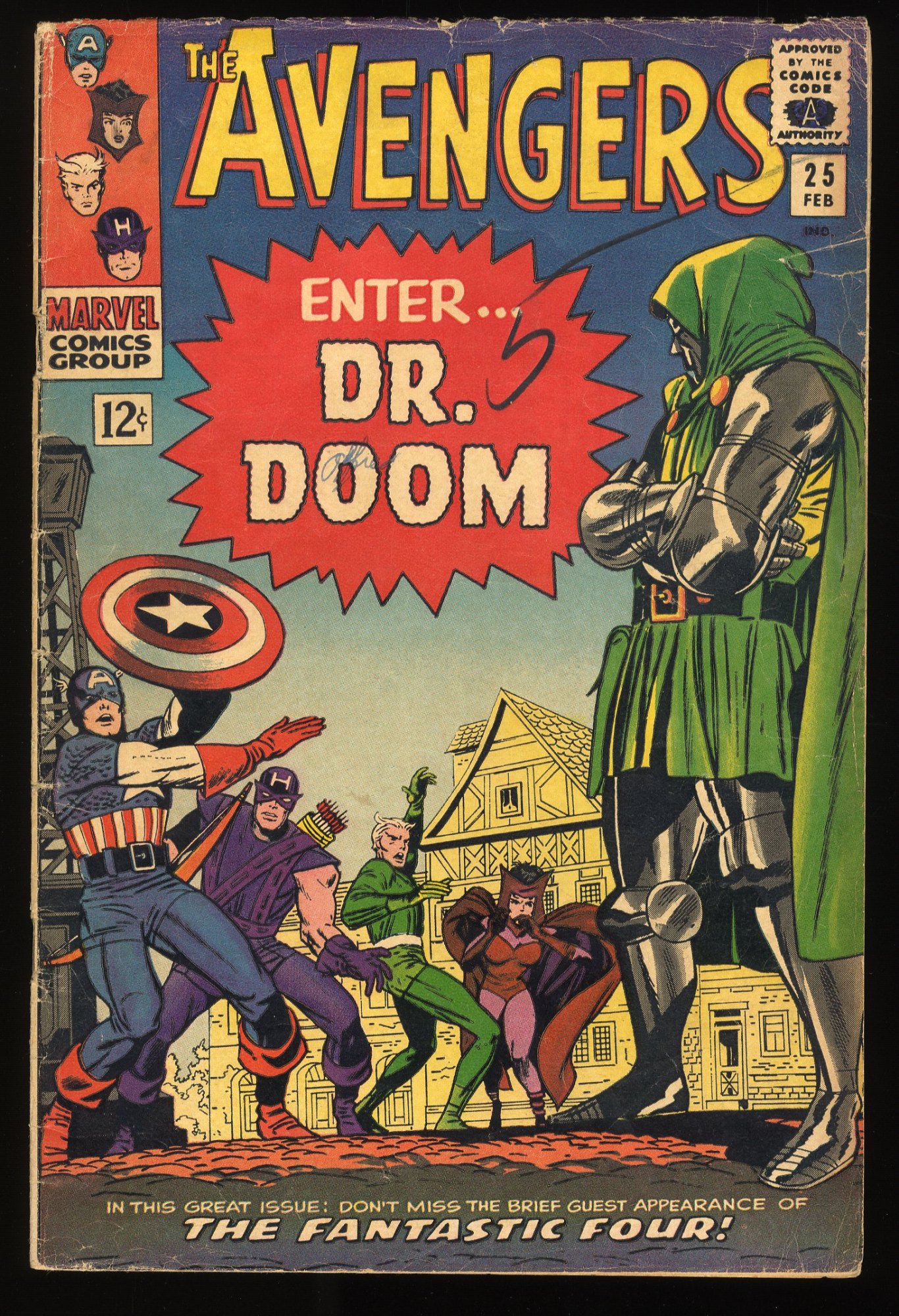 Avengers #25 VG 4.0 Fantastic Four Dr. Doom Appearance Kirby!