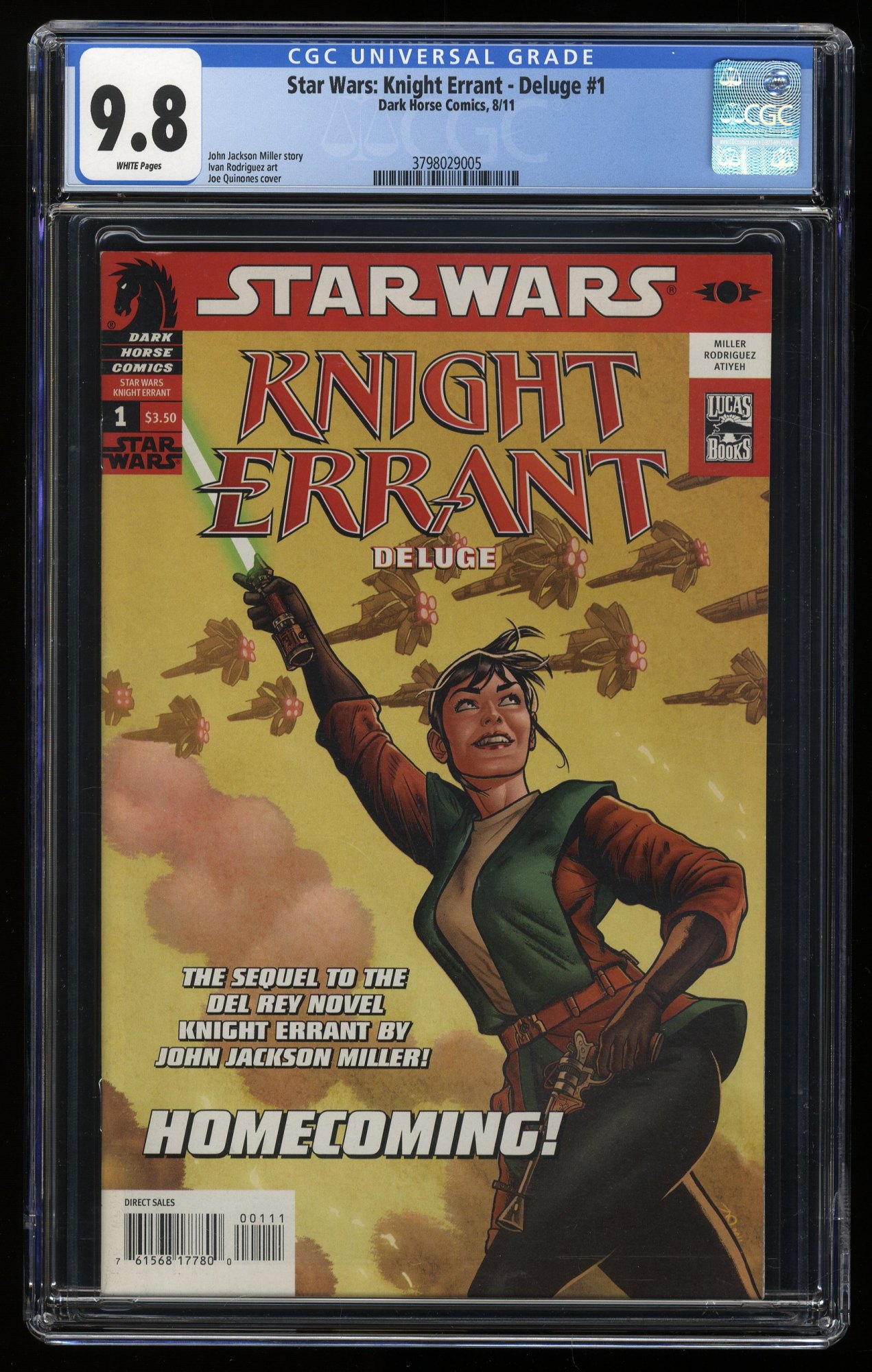 Star Wars: Knight Errant - Deluge (2011) #1 CGC NM/M 9.8 White Pages