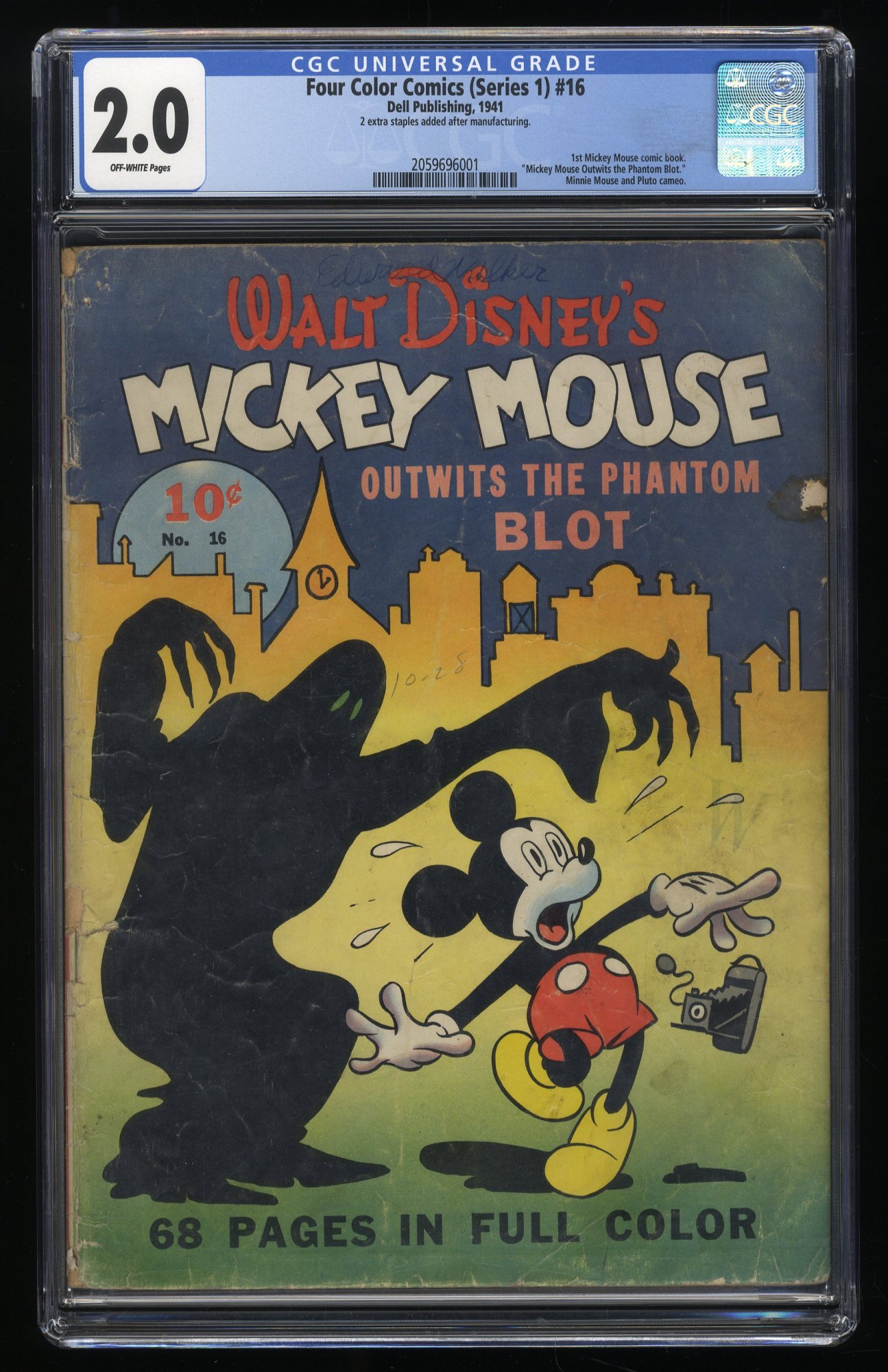 Four Color #16 CGC GD 2.0 Off White 1st Mickey Mouse in Comics!