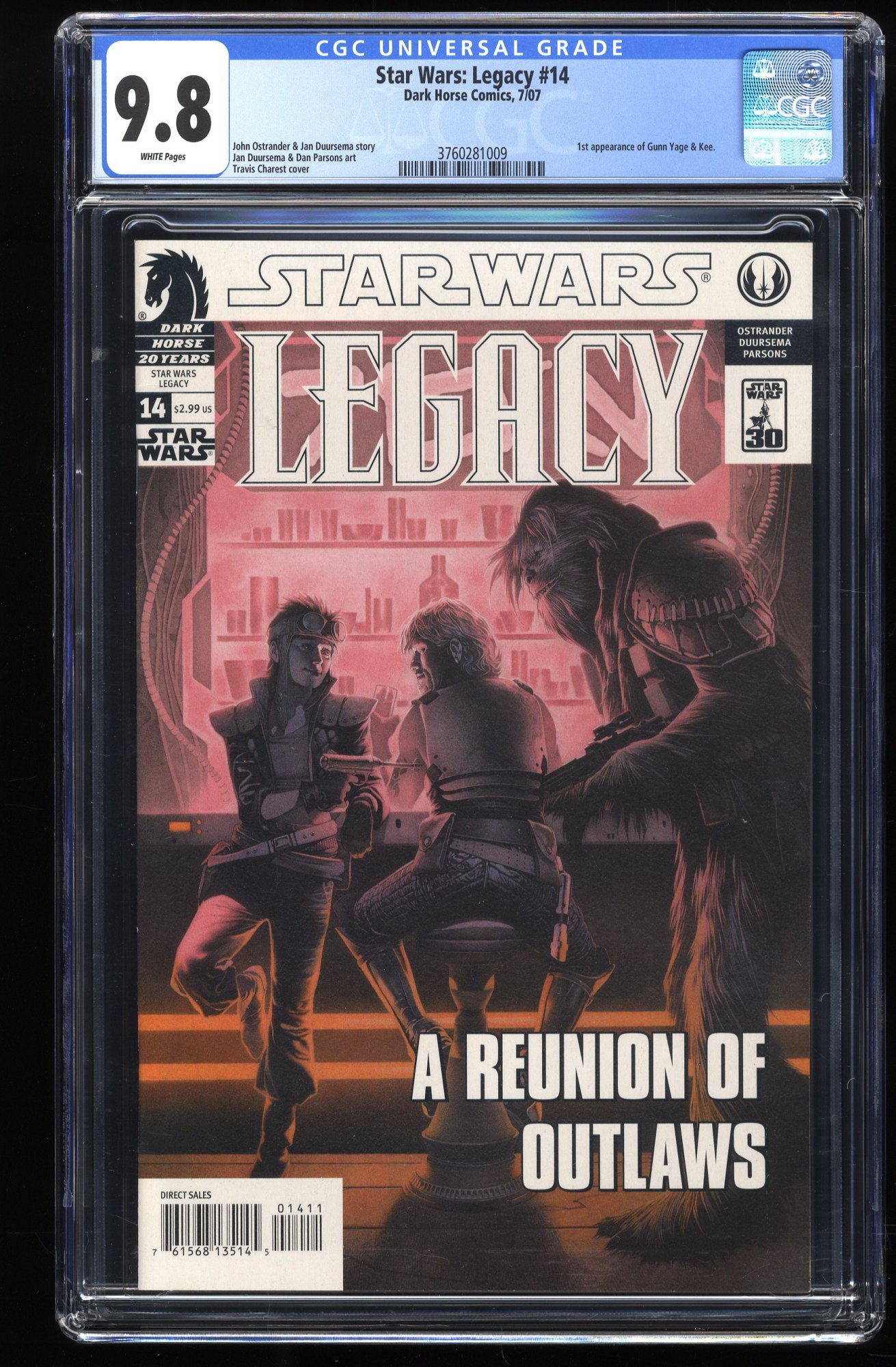 Star Wars: Legacy #14 CGC NM/M 9.8 White Pages