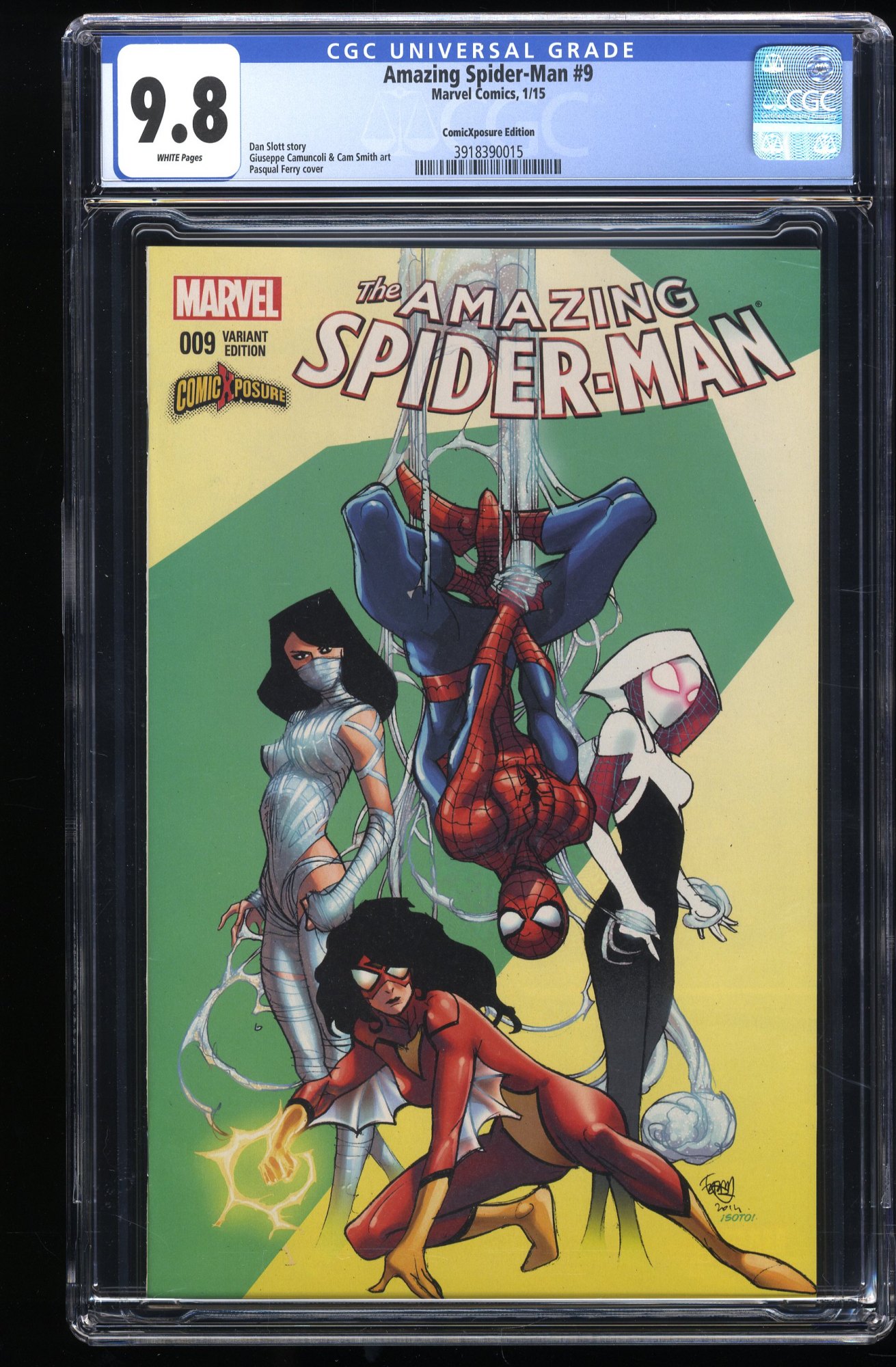 Amazing Spider-Man (2015) #9 CGC NM/M 9.8 White Pages ComicXposure Variant