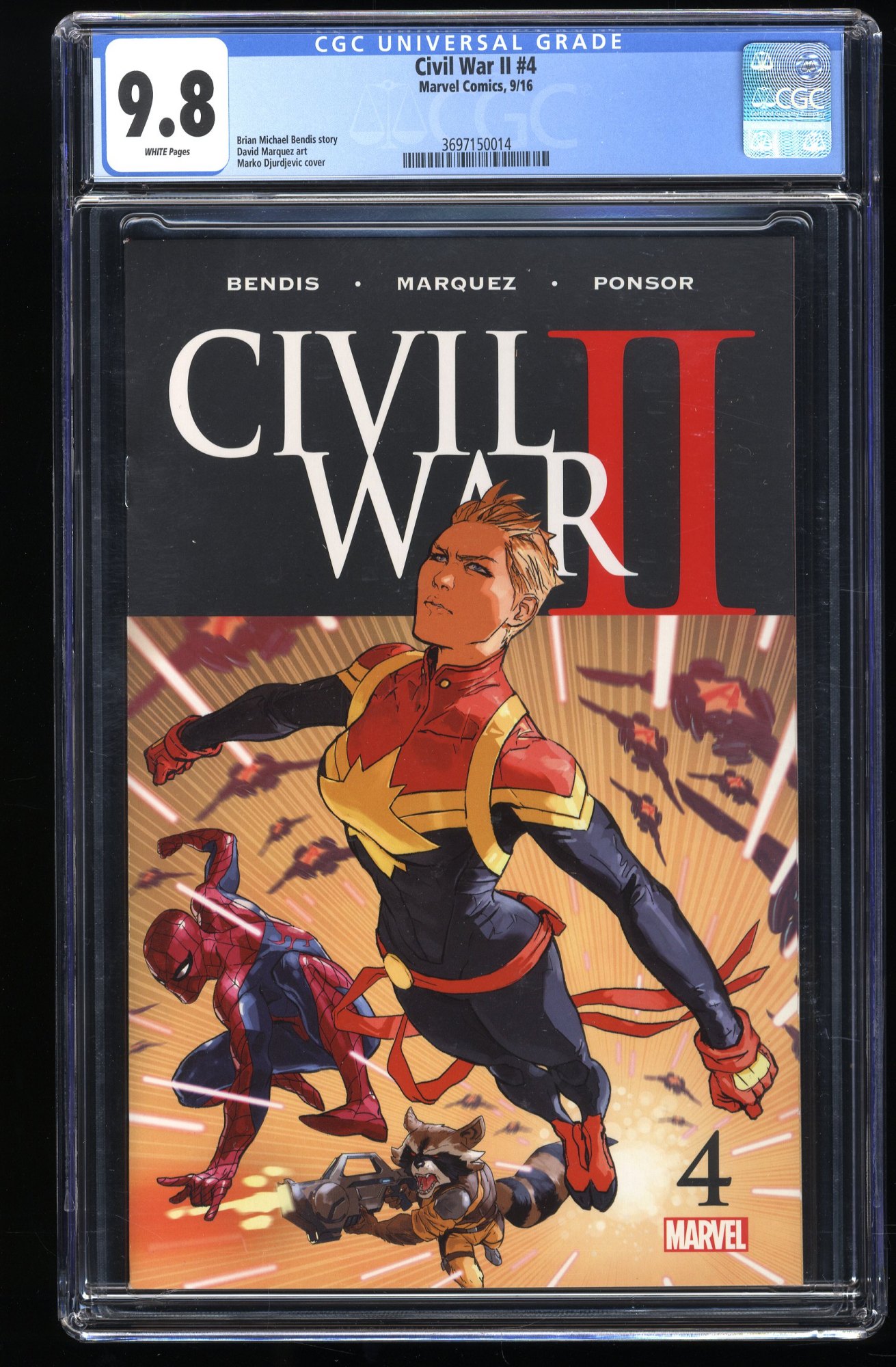 Civil War II #4 CGC NM/M 9.8 White Pages