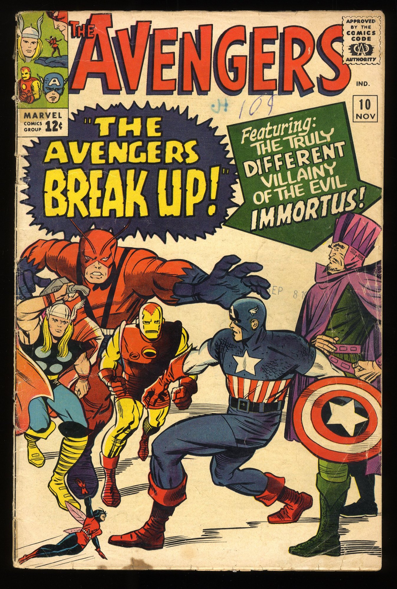Avengers #10 GD/VG 3.0 1st Appearance of Immortus! 