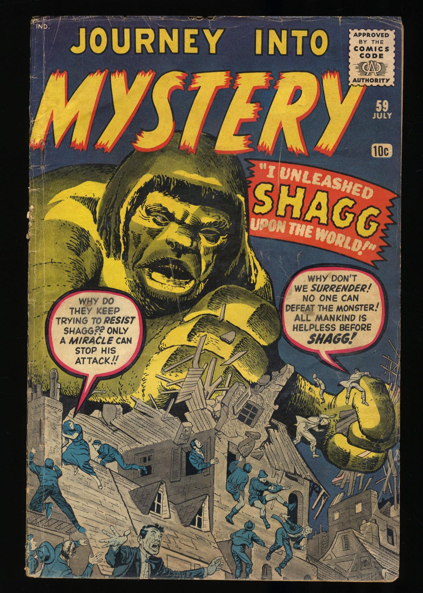 Journey Into Mystery #59 GD/VG 3.0 Steve Ditko Pre-Hero Cover!