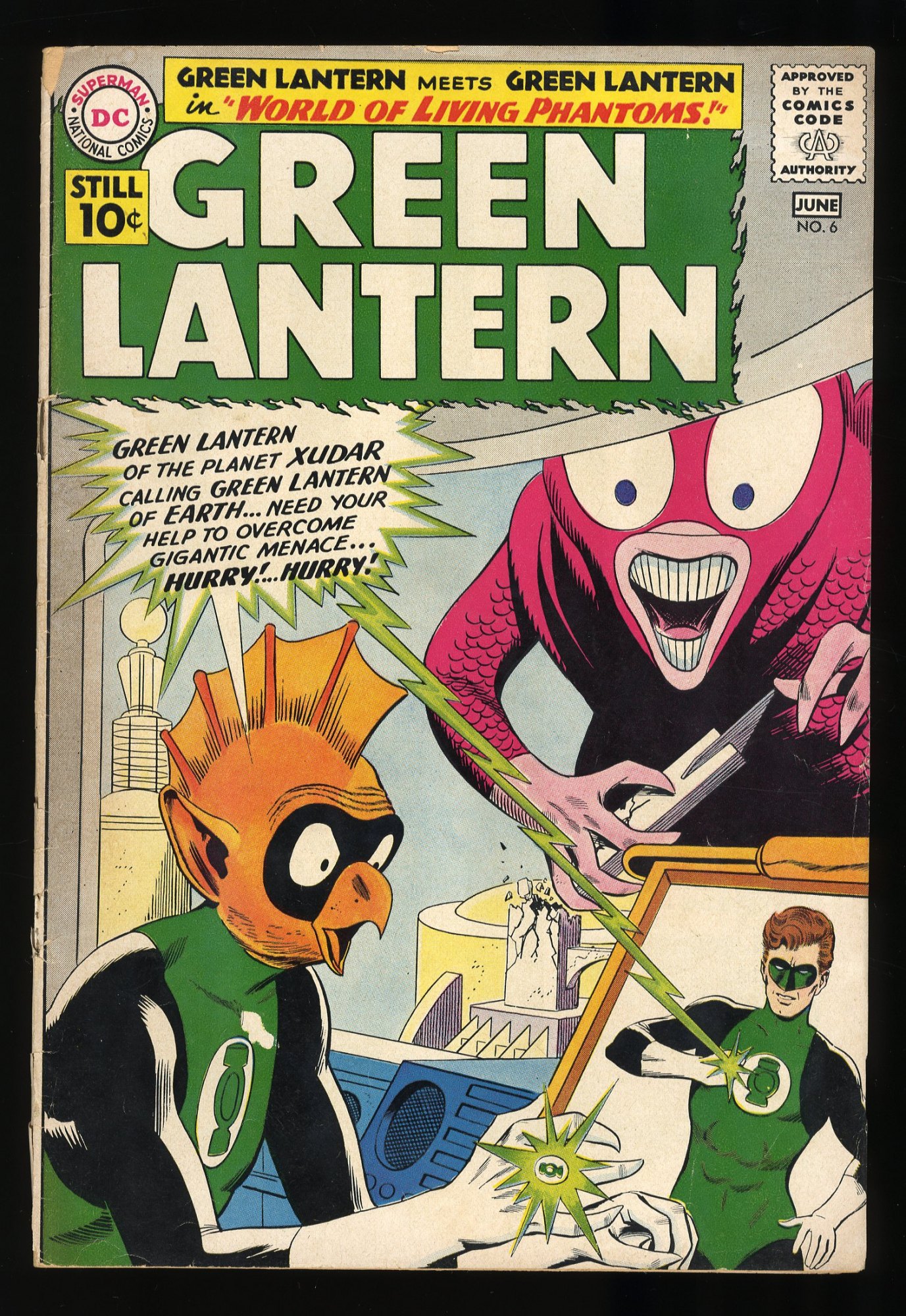 Green Lantern #6 GD+ 2.5 1st Appearance of Tomar! Kane/Giella Cover! 1961!