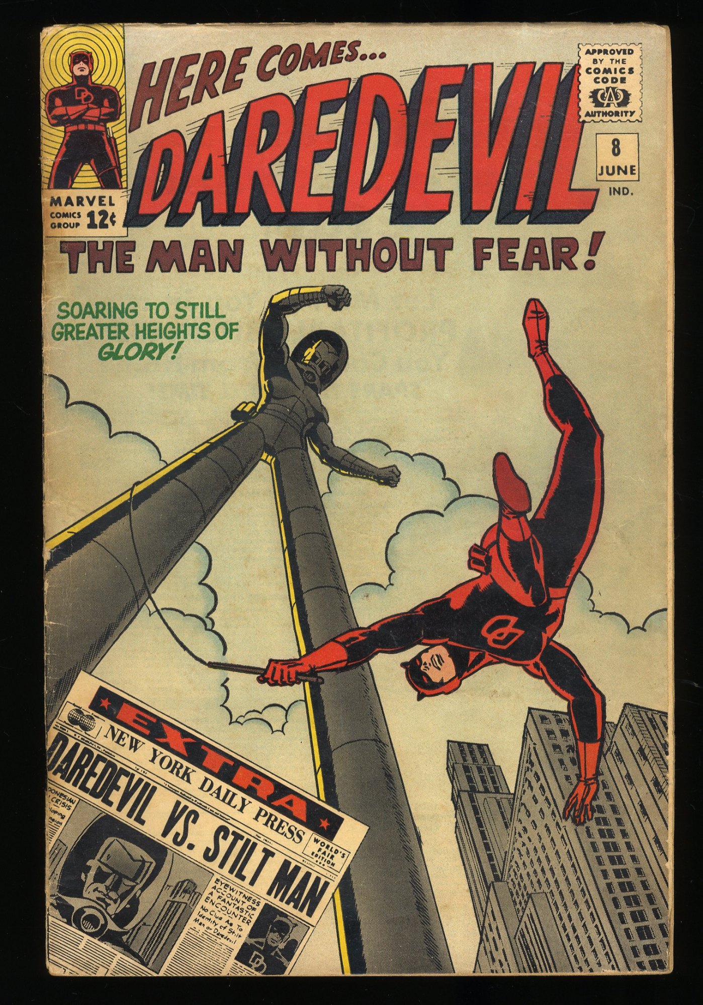 Daredevil #8 VG+ 4.5 1st Appearance of Stilt-Man!