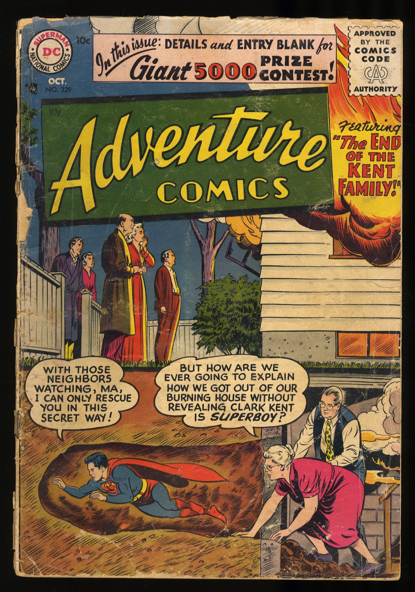 Adventure Comics #229 P 0.5 1st Silver Age Green Arrow and Aquaman