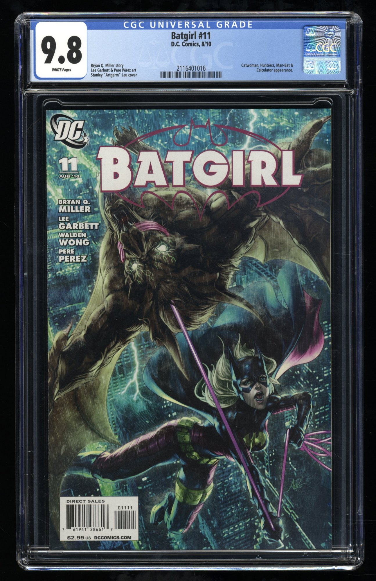 Batgirl (2009) #11 CGC NM/M 9.8 White Pages Artgerm Cover! Catwoman!