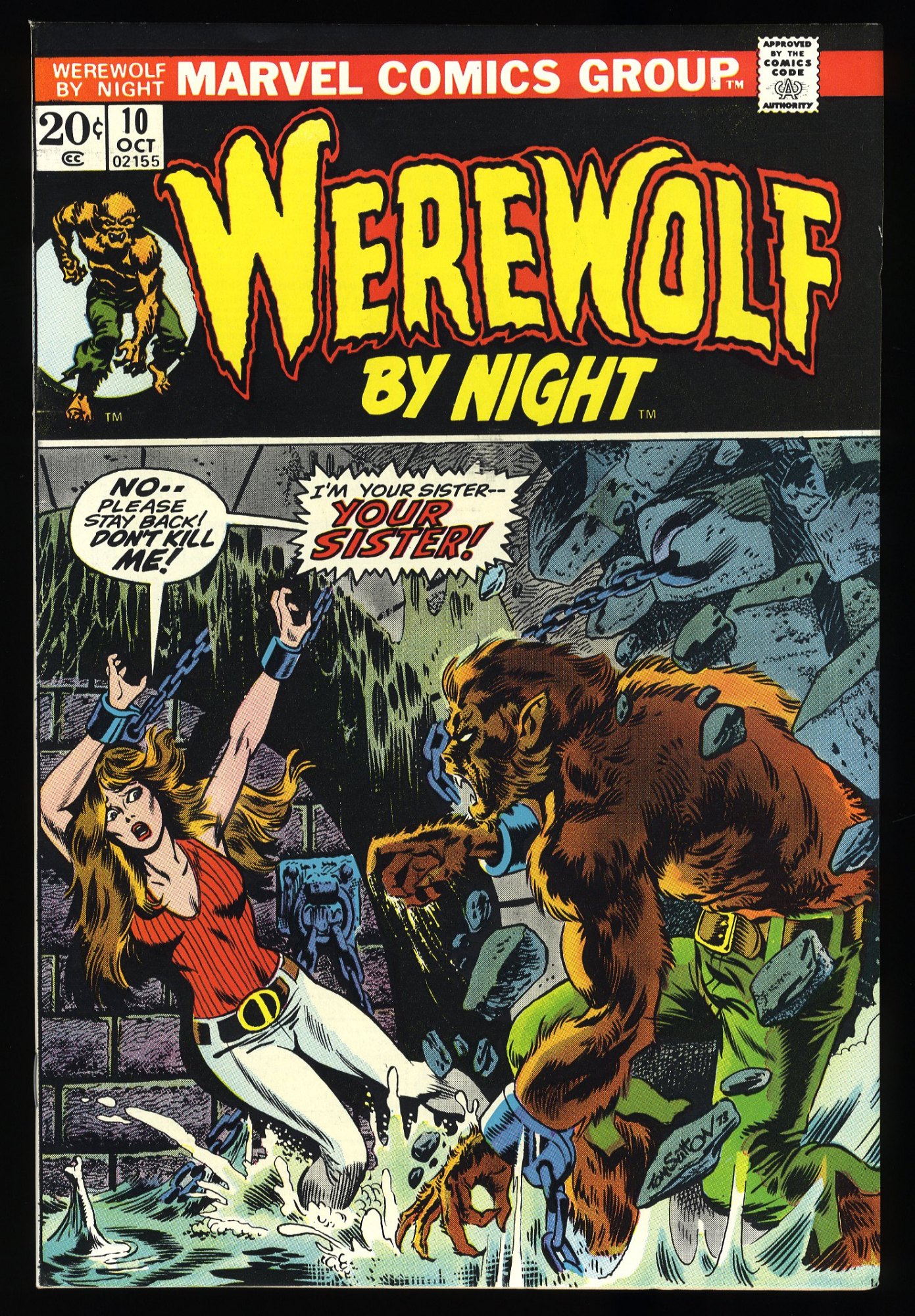 Werewolf By Night #10 NM- 9.2 1st Appearance Committee! Tom Sutton Cover Art!