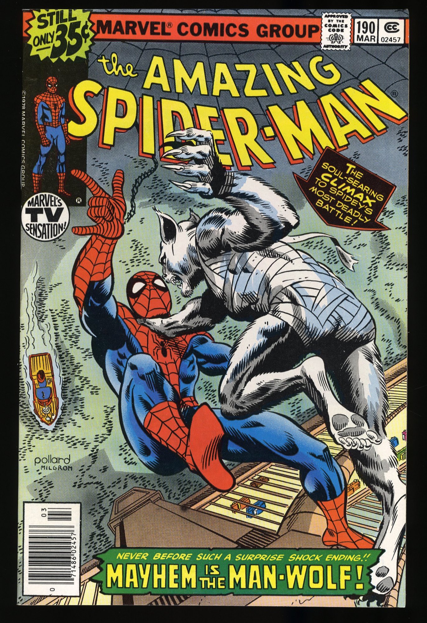 Amazing Spider-Man #190 NM 9.4 Man-Wolf!
