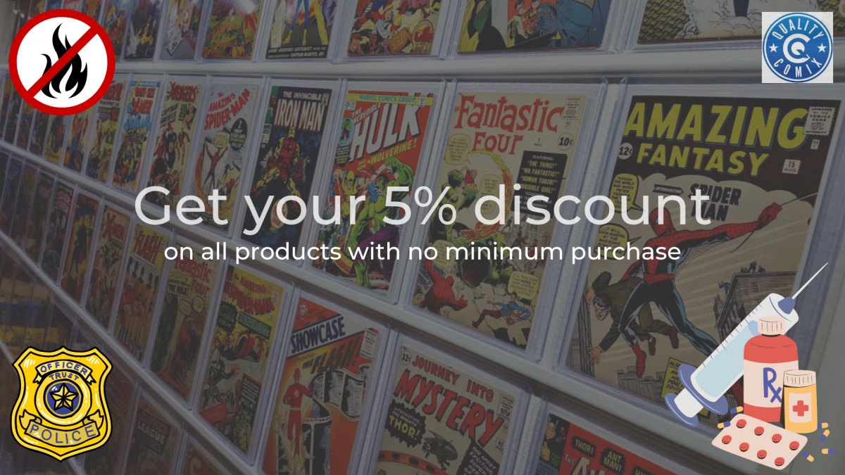 First Responders Receive 5% off on Quality Comix Products | QualityComix Community Outreach