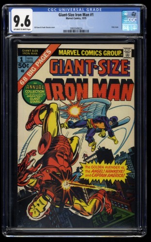 Giant-Size Iron Man (1975) #1 CGC NM+ 9.6 Off White to White Avengers!