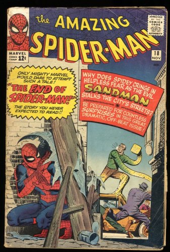 Amazing Spider-Man #18 GD/VG 3.0 3rd Sandman Appearance! Steve Ditko!