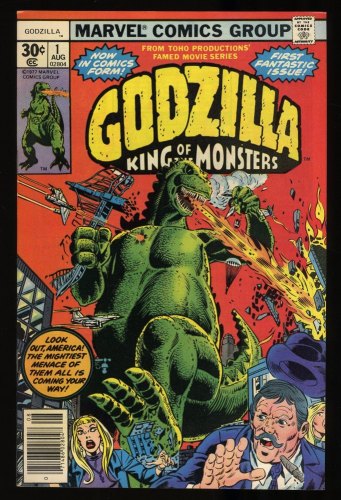 Godzilla #1 NM 9.4 Nick Fury Jimmy Woo! Herb Trimpe Cover and Art!