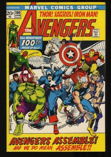Avengers #100 NM- 9.2 Anniversary Issue Black Knight! Avengers Assemble!