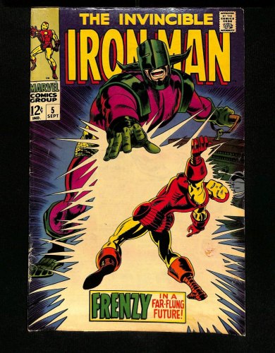 Iron Man #5 VG+ 4.5 Cerebrus Appearance! Frenzy in a Far-Flung Future!