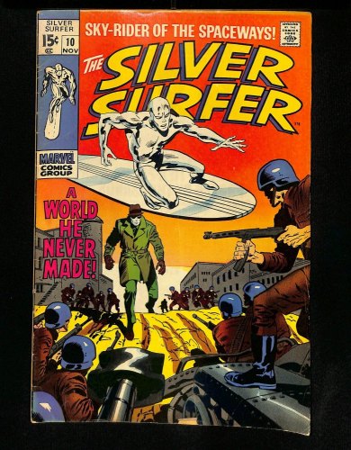 Silver Surfer #10 FN+ 6.5 Galactus! Eternity! Nova! Buscema/Adkins Art!