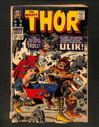 Thor #137 1st Appearance Ulik! Tales of Asgard!