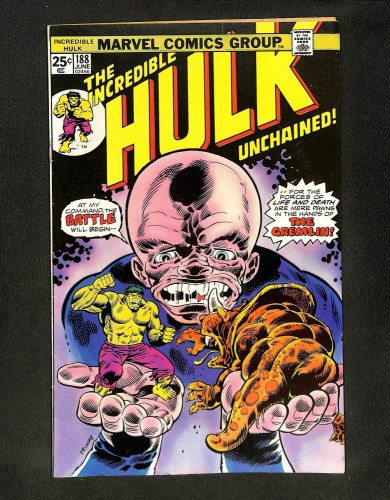 Incredible Hulk (1962) #188 Gremlin Appearance Herb Trimpe Cover Art!