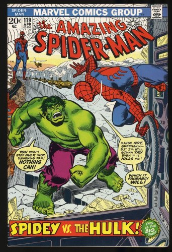 Amazing Spider-Man #119 NM- 9.2 Spider-Man Vs Incredible Hulk!