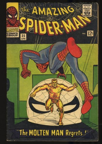 Amazing Spider-Man #35 FN- 5.5 Molten Man Appearance! 1966!