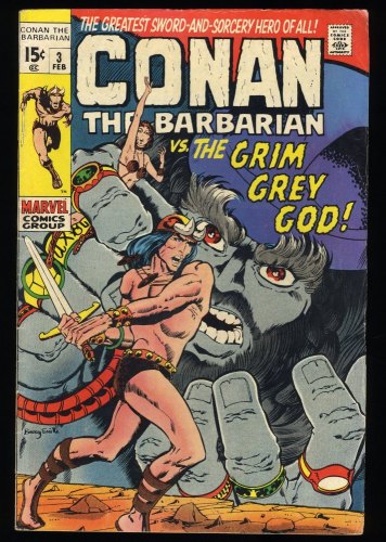 Conan The Barbarian #3 FN+ 6.5 Barry Windsor-Smith Cover Art!