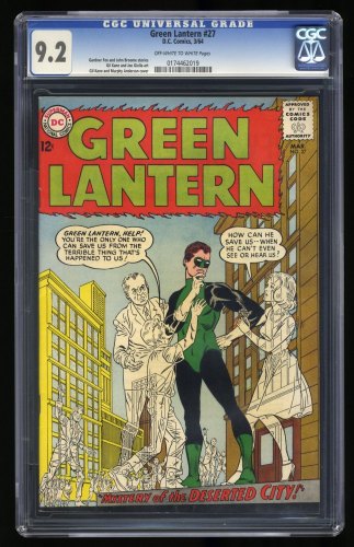 Green Lantern #27 CGC NM- 9.2 Off White to White