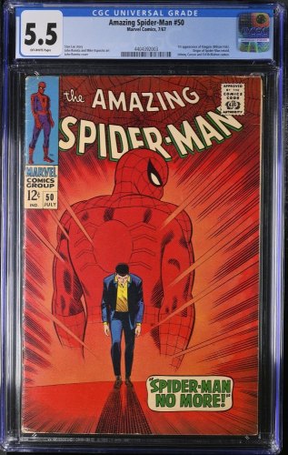 Amazing Spider-Man #50 CGC FN- 5.5 Off White 1st Full Appearance Kingpin!