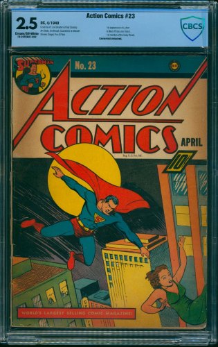 Action Comics #23 CBCS GD+ 2.5 1st Appearance Lex Luthor!