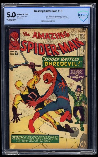 Cover Scan: Amazing Spider-Man #16 CBCS VG/FN 5.0 Off-White/White - Item ID #34238