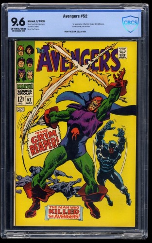Cover Scan: Avengers #52 CBCS NM+ 9.6 Off-White/White 1st Grim Reaper - Item ID #34254