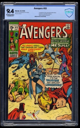 Cover Scan: Avengers #83 CBCS NM 9.4 Off-White/White 1st Valkyrie - Item ID #34259