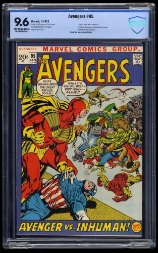 Cover Scan: Avengers #95 CBCS NM+ 9.6 Off White to White - Item ID #34263