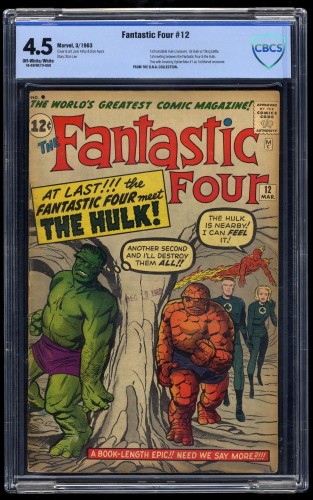 Cover Scan: Fantastic Four #12 CBCS VG+ 4.5 Off-White/White - Item ID #34295