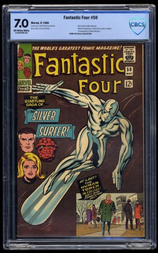 Cover Scan: Fantastic Four #50 CBCS FN/VF 7.0 Off-White/White - Item ID #34299
