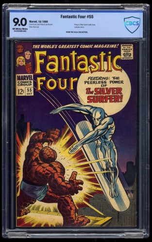 Cover Scan: Fantastic Four #55 CBCS VF/NM 9.0 Off-White/White - Item ID #34300