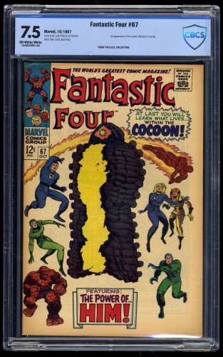 Cover Scan: Fantastic Four #67 CBCS VF- 7.5 Off-White/White - Item ID #34301